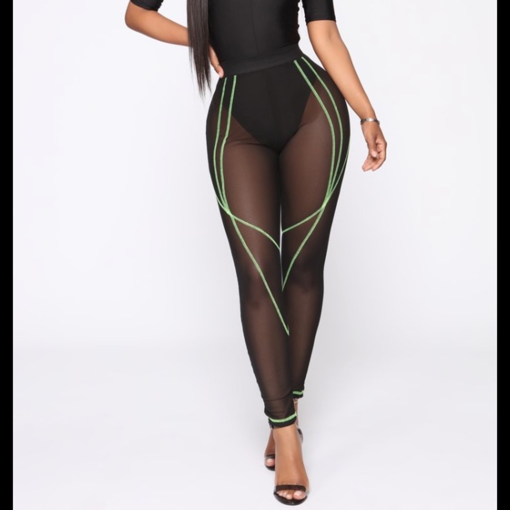 FASHION NOVA NEON MESH LEGGINGS